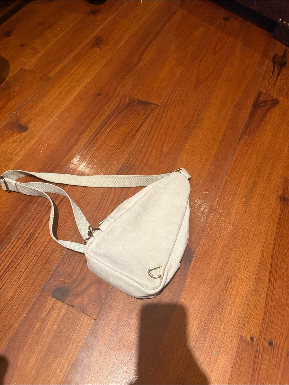 Antik Kraft White Leather Crossbody Sling Bag - Casual Everyday Carry